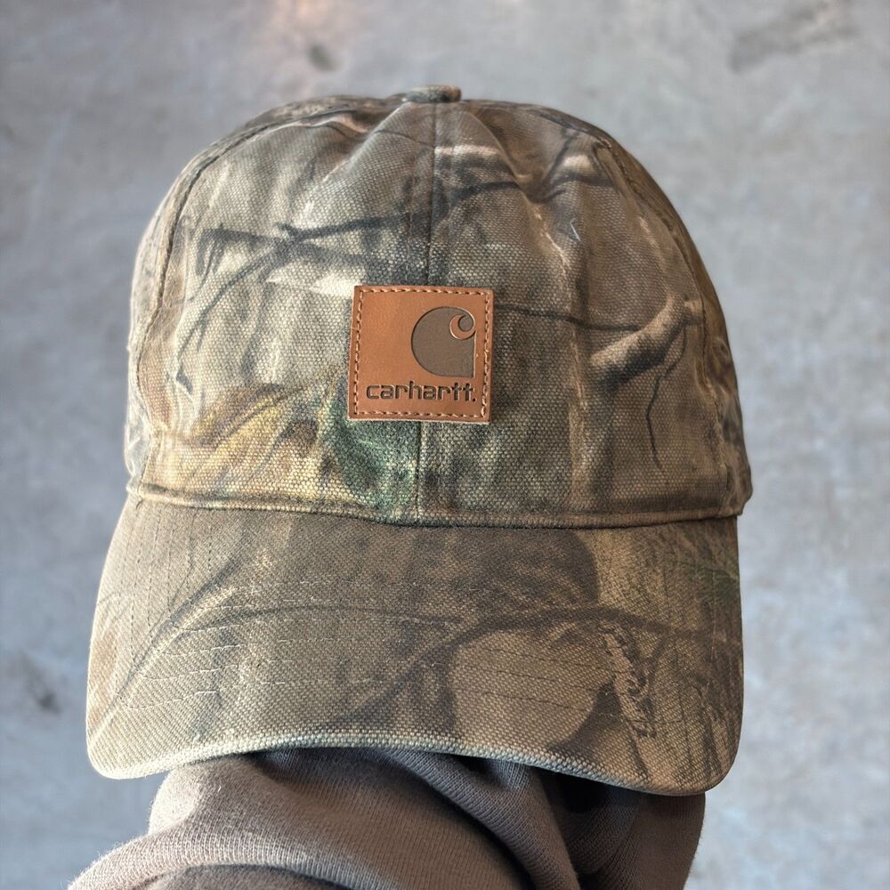 VTG Y2K Carhartt Realtree camo Over Ear Winter Hunting Hat USA Made One Size